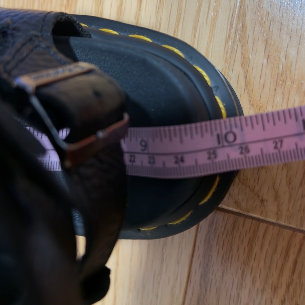 Dr. Martens Olson Sandals Black Milled Nappa Zebrilus Platform Size 6 EU 37 - Picture 6 of 8